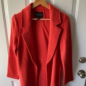 Rachel Zoe boiled wool coatigan, orange